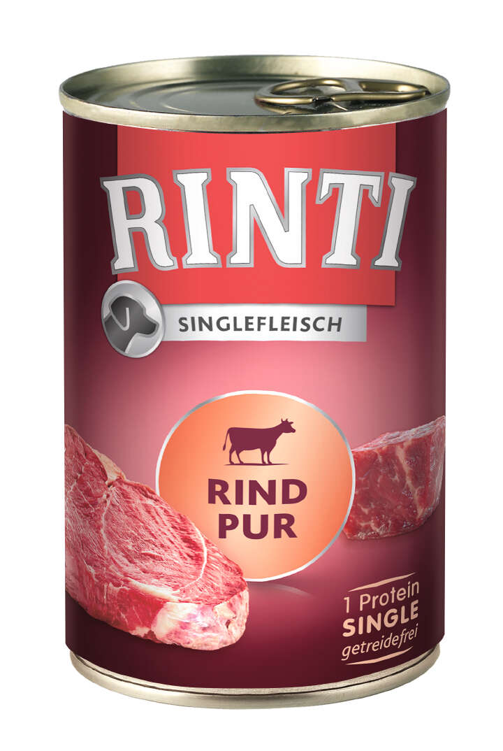 RINTI Hunde-Nassfutter Singlefleisch Pur Rind